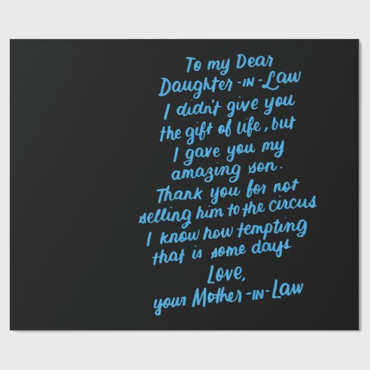 Lieve dochter van mijn beste dochter in de wet cadeaupapier (Vlak)