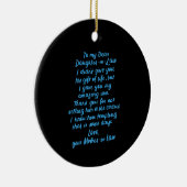 Lieve dochter van mijn beste dochter in de wet keramisch ornament (Rechts)