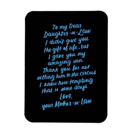 Lieve dochter van mijn beste dochter in de wet magneet (Verticaal)