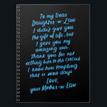 Lieve dochter van mijn beste dochter in de wet notitieboek<br><div class="desc">Lieve dochter van mijn beste dochter in de wet</div>