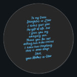 Lieve dochter van mijn beste dochter in de wet ronde sticker<br><div class="desc">Lieve dochter van mijn beste dochter in de wet</div>