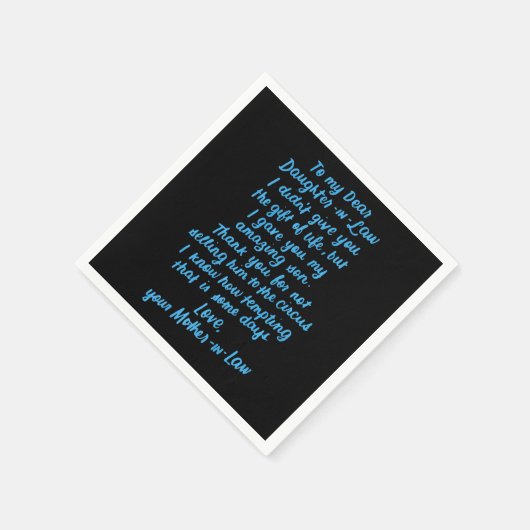 Lieve dochter van mijn beste dochter in de wet servet (Hoek)