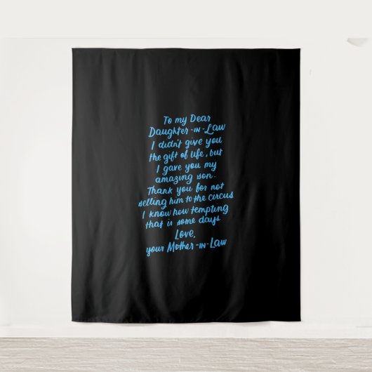 Lieve dochter van mijn beste dochter in de wet wandkleed (Voorkant)