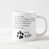 Lieve Dog Dad Ma Personalized Pet Name Coffee Mok (Rechts)