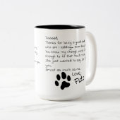 Lieve Dog Dad mam  Pet Name Coffee Mok (Voorkant rechts)