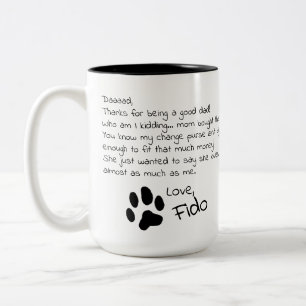 Lieve Dog Dad mam  Pet Name Coffee Mok