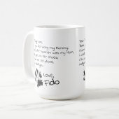 Lieve Dog Mam Pap Pet Name Coffee Mok (Voorkant links)