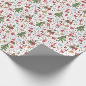 Lieve Doodle Elfen Kerst Inpakpapier (Hoek)