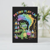 Lieve Drakenwetenschapper | Magisch Potionspeellab Bedankkaart (Staand voorkant)