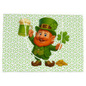 Lieve/drollige kabouter St. Patrick's Day Groot Cadeauzakje (Achterkant)