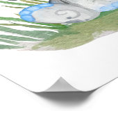 Lieve Droom Groot Blauwe Olifant Persoonlijk Poster (Hoek)