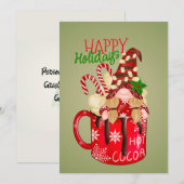 Lieve Dwerg In Een Beker Plat Kerstkaart (Voorkant / Achterkant)