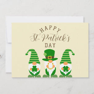 Lieve Dwergen Groen Gelukkig St. Patrick's Dag Mod Feestdagenkaart