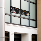 Lieve Dwergen Stam of Behandel Banner (Buitenkant Gebouw)