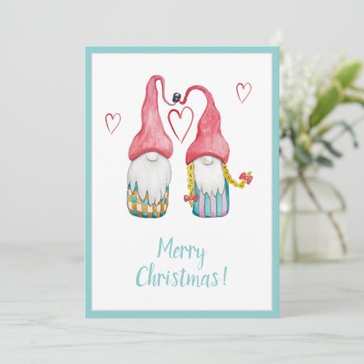 Lieve Dwergen Verliefd Prettig Kerstfeest (Staand voorkant)