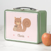 Lieve Eekhoorn Met Eikel Meisjesnaam Personalized (In situ)