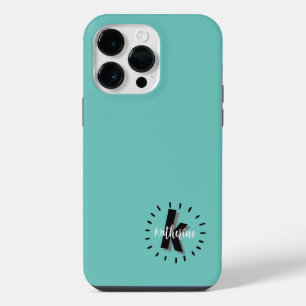 Lieve Eenvoudige Naam Initiaal Monogram iPhone 14 Pro Max Hoesje