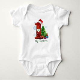 Lieve eerste kerst babykleren romper