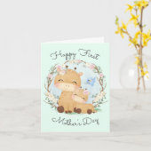 Lieve eerste Moederdag-vouwkaart Kaart (Gele Bloem)