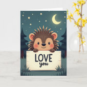Lieve Egel Liefde Kaart (Gele Bloem)