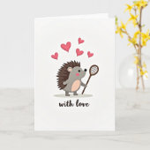 Lieve Egel Liefdeskaart Kaart (Gele Bloem)