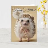 Lieve Egel met Paardenbloem Kaart (Gele Bloem)