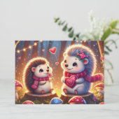 Lieve Egel Valentijnsdag Kaart (Staand voorkant)