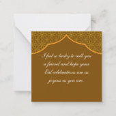 Lieve Eid Mubarak groet grijs Notitiekaartje (Achterkant)