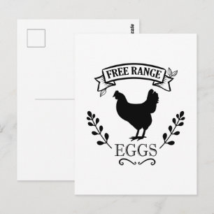 Lieve eieren van scharrelkippen boeren briefkaart