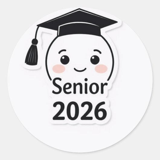 Lieve eindexamenklas 2026 sticker voor afgestudeer (Voorkant)