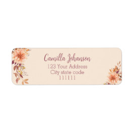 Lieve Elegante Waterverf Botanische Adres Etiket