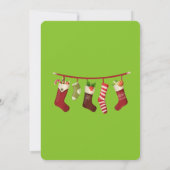Lieve Elf met Kerststok Kerst Uitnodiging (Achterkant)