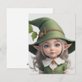 Lieve Elfen Heks Feestdagenkaart (Voorkant / Achterkant)