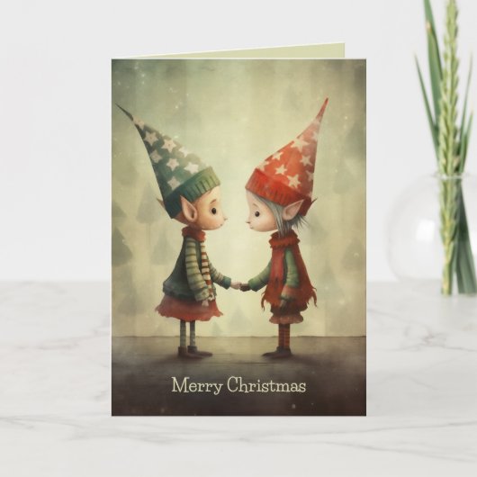 Lieve Elfen Illustratie Kaart (Voorkant)