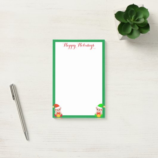 Lieve elfen op wit post-it® notes (Kantoor)