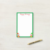 Lieve elfen op wit post-it® notes (Op bureau)