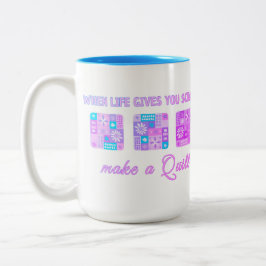 Lieve en bloemige patchworkpatroon in pasteltinten tweekleurige koffiemok