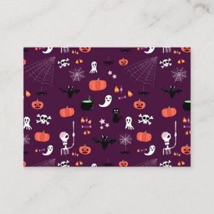Lieve en enge Halloween-kunst Advieskaart