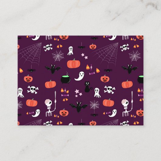 Lieve en enge Halloween-kunst Advieskaart (Voorkant)