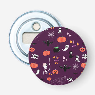 Lieve en enge Halloween-kunst Button Flesopener