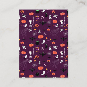Lieve en enge Halloween-kunst Contactkaartje