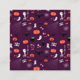 Lieve en enge Halloween-kunst Contactkaartje