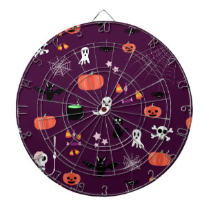 Lieve en enge Halloween-kunst Dartbord