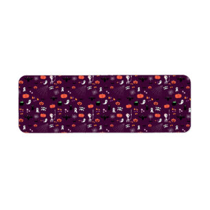 Lieve en enge Halloween-kunst Etiket