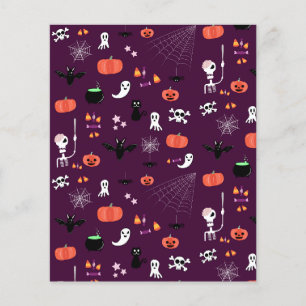 Lieve en enge Halloween-kunst Flyer