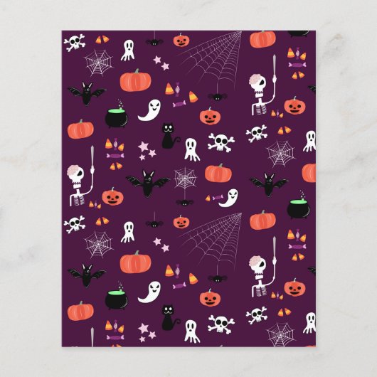 Lieve en enge Halloween-kunst Flyer (Voorkant)