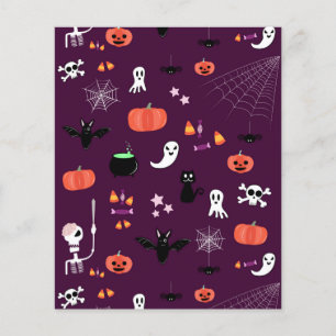Lieve en enge Halloween-kunst Flyer