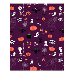 Lieve en enge Halloween-kunst Foto Afdruk
