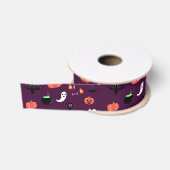 Lieve en enge Halloween-kunst Grosgrain Lint (Spoel)
