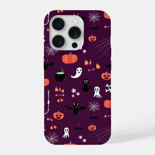 Lieve en enge Halloween-kunst iPhone Hoesje (Achterkant)